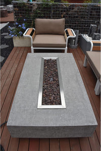 Hampton Propane Fire Pit Table Cast Concrete 56 X 32-In